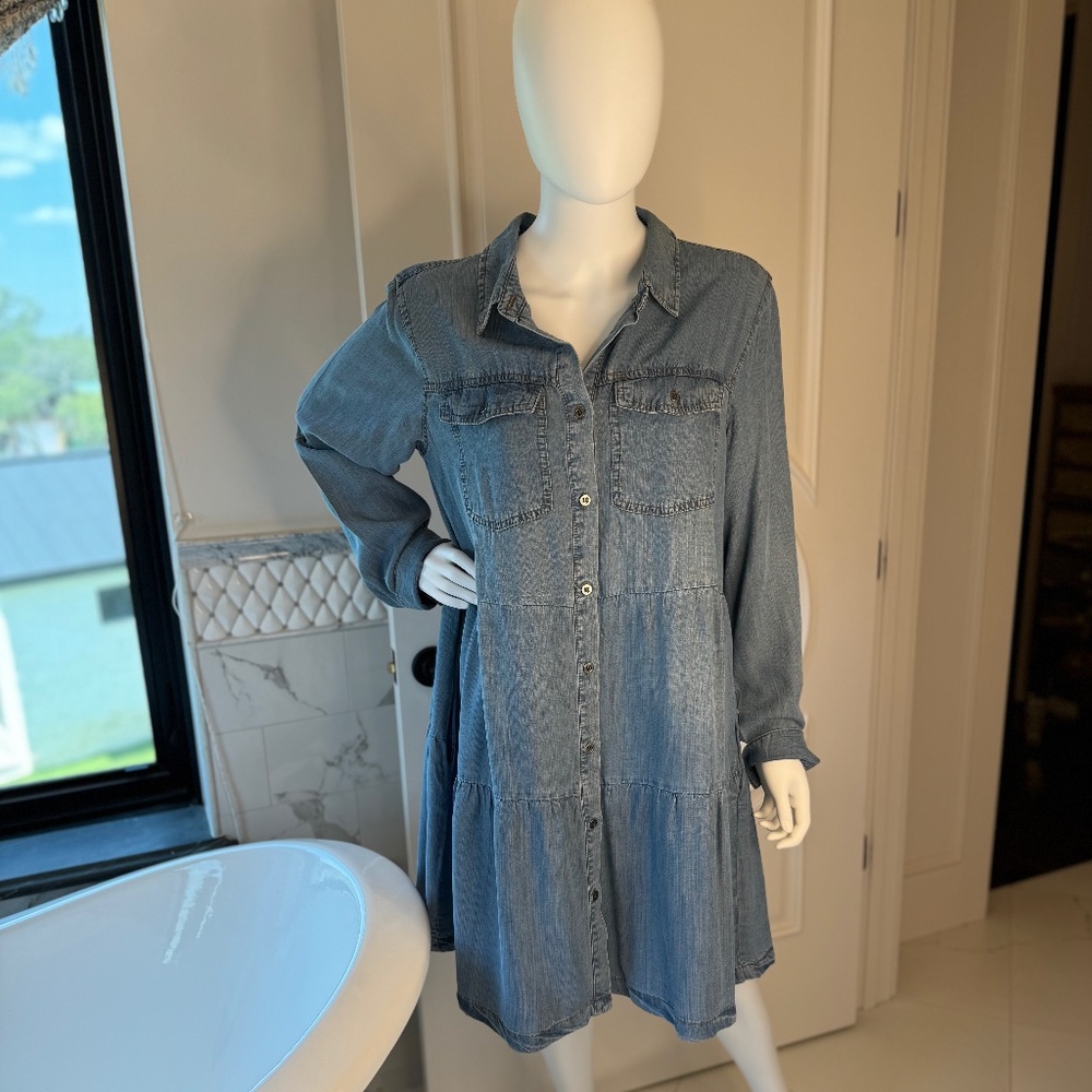 Velvet Heart Denim Dress, Size XL